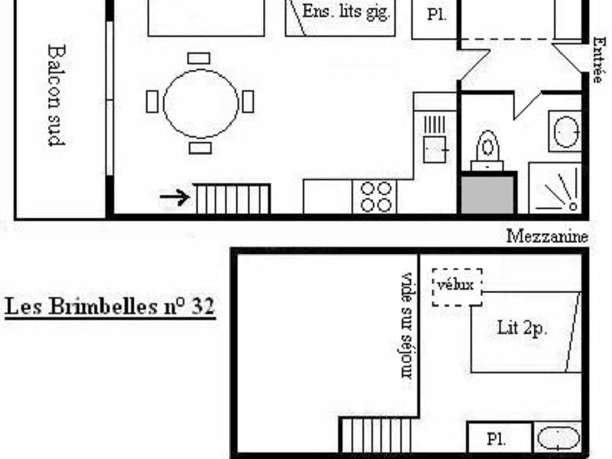 Studio Mezzanine 5 Pers Avec Balcon Sud, Coeur Meribel, Proche Pistes Et Commerces - Fr-1-180-304 Luaran gambar